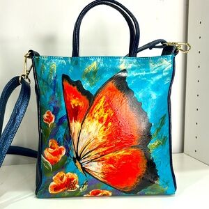 cow leather crossbody bag